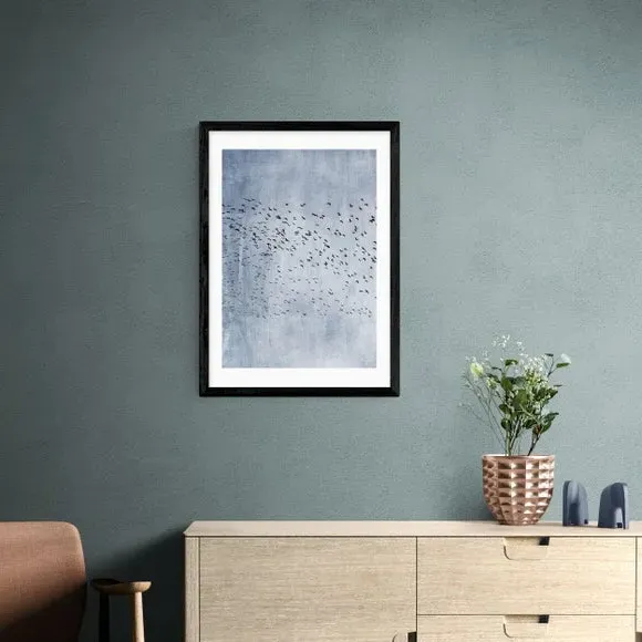 Bird Wall Print - Blue, Archival Paper