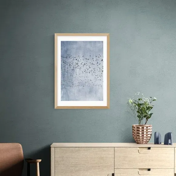 Bird Wall Print - Blue, Archival Paper