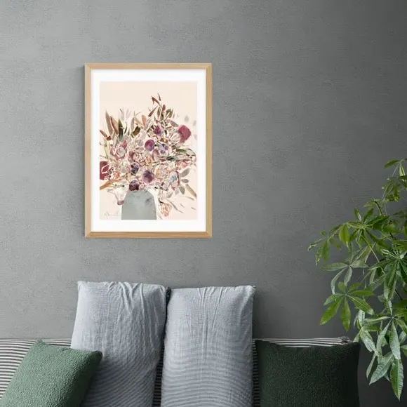 Blossoms Wall Print - Natural, Archival Paper
