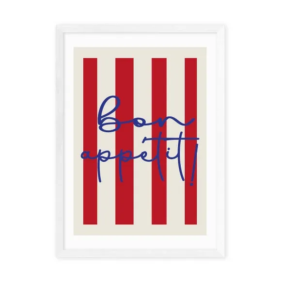 Bon Appetit Art Print - Red