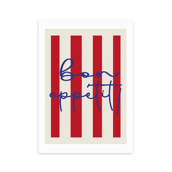 Bon Appetit Art Print - Red