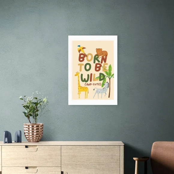 Born To Be Wild Art Print - Multicolor image