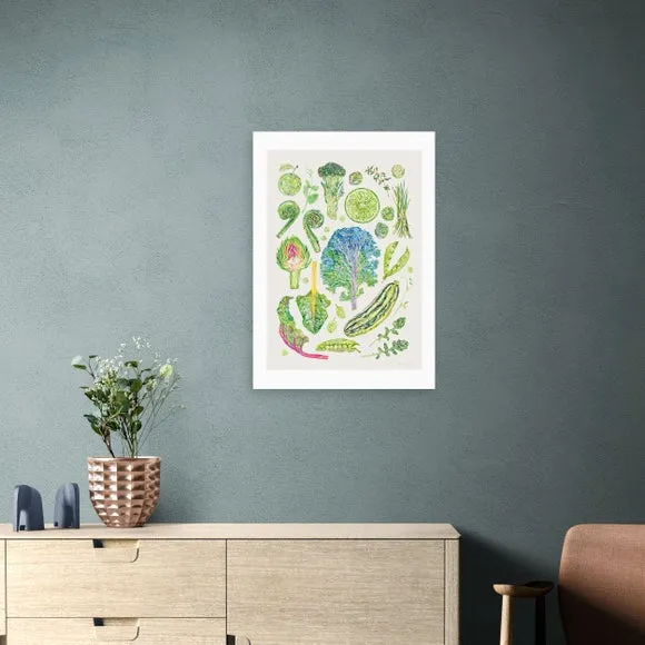 Botanical Framed Print - Green, Paper image