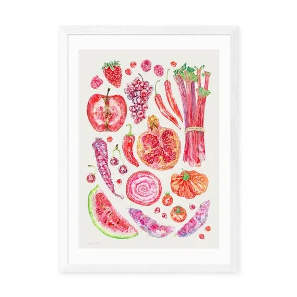 Botanical Framed Print - Red Harvest Design