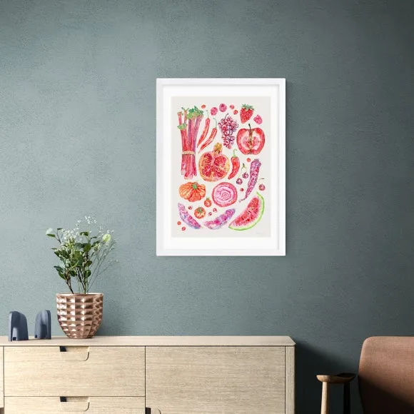 Botanical Framed Print - Red Harvest Design