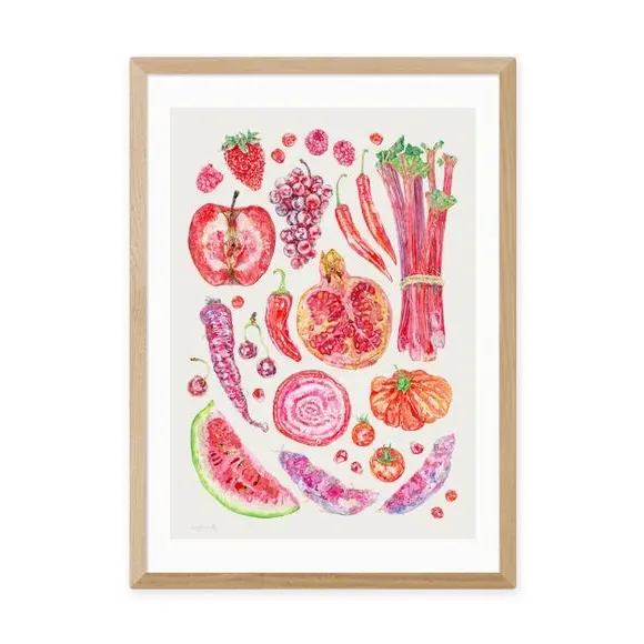 Botanical Framed Print - Red Harvest Design