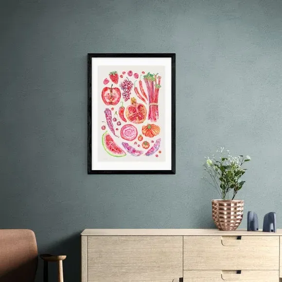 Botanical Framed Print - Red Harvest Design