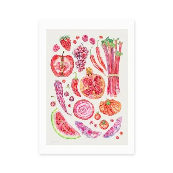 Botanical Framed Print - Red Harvest Design