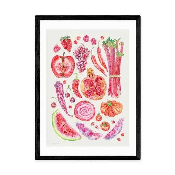 Botanical Framed Print - Red Harvest Design