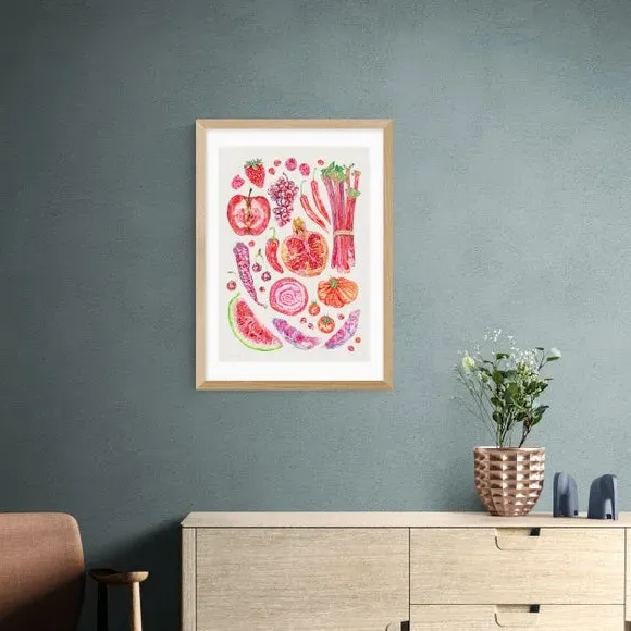 Botanical Framed Print - Red Harvest Design