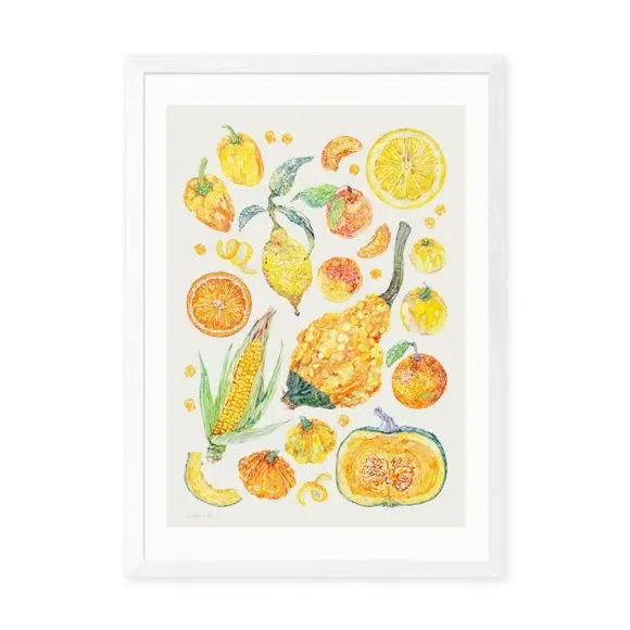 Botanical Framed Print - Yellow