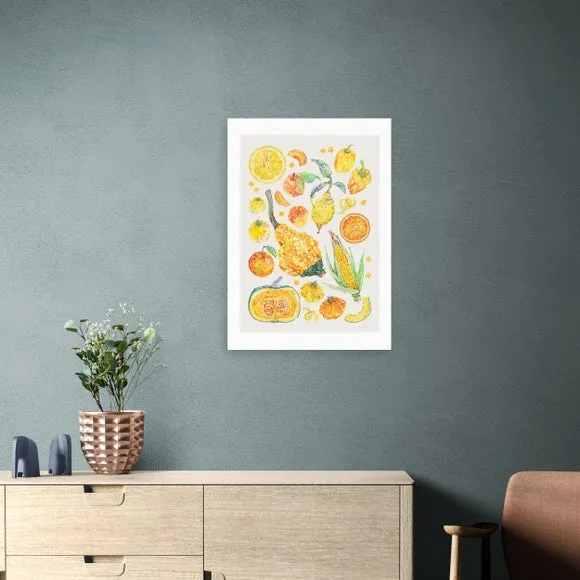 Botanical Framed Print - Yellow image
