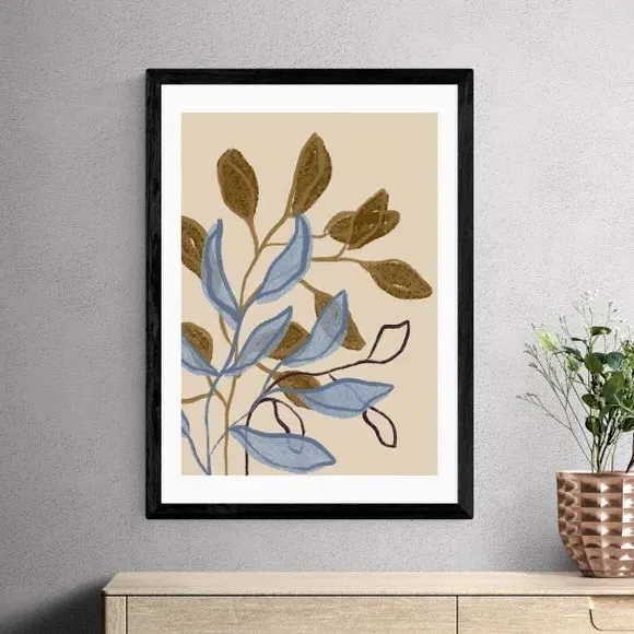 Botanical Wall Print - Blue