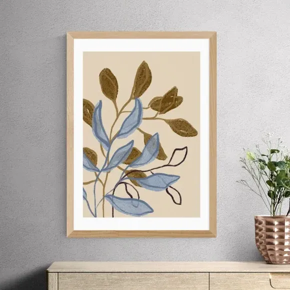 Botanical Wall Print - Blue