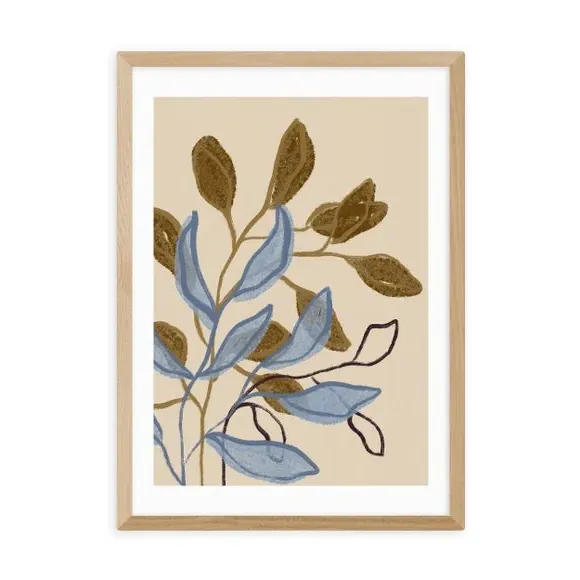 Botanical Wall Print - Blue