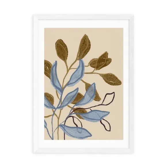 Botanical Wall Print - Blue