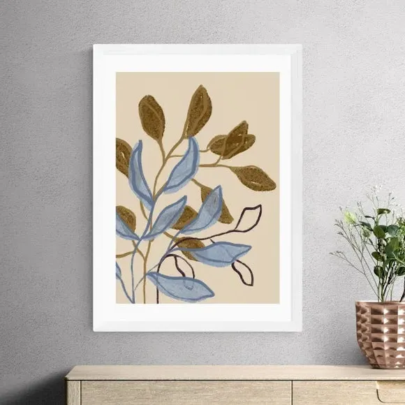 Botanical Wall Print - Blue