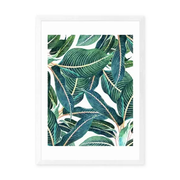 Botanical Wall Print Edge and Dance - Green