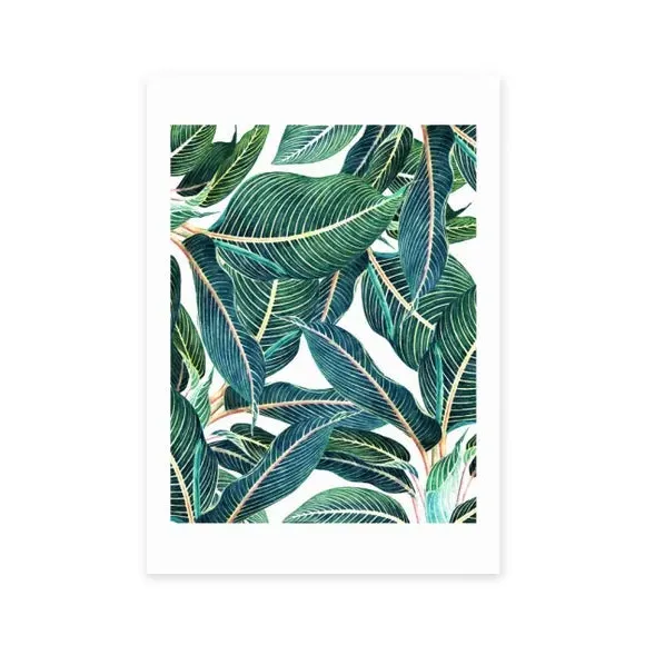 Botanical Wall Print Edge and Dance - Green