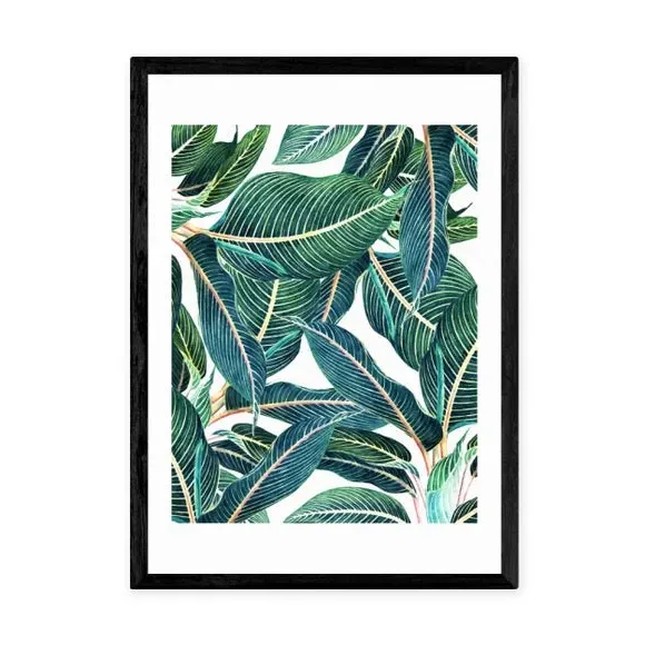 Botanical Wall Print Edge and Dance - Green
