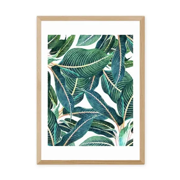 Botanical Wall Print Edge and Dance - Green