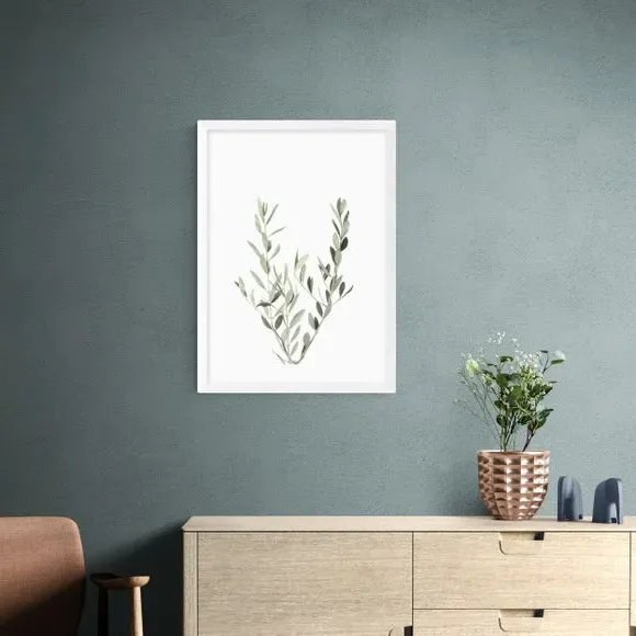 Botanical Wall Print - Olive Branch - Green