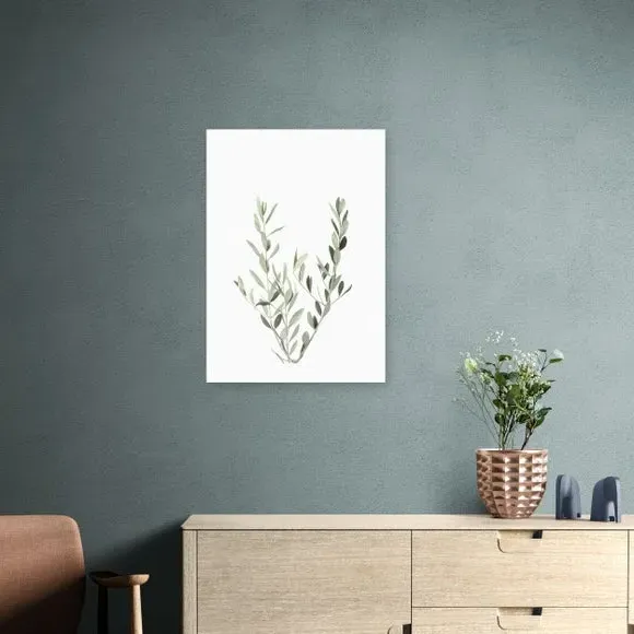 Botanical Wall Print - Olive Branch - Green image