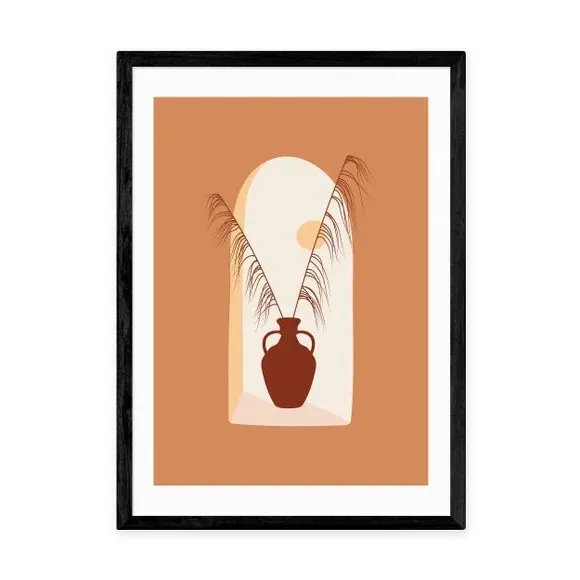 Botanical Wall Print - Orange, Paper