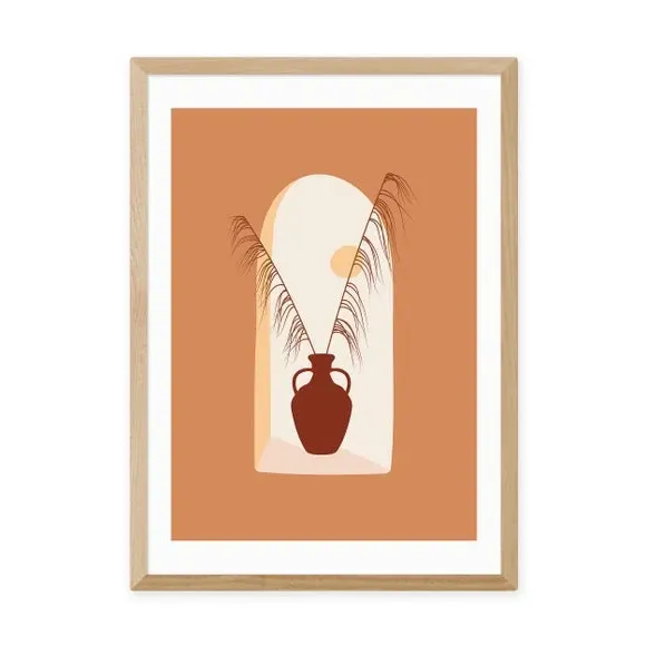 Botanical Wall Print - Orange, Paper
