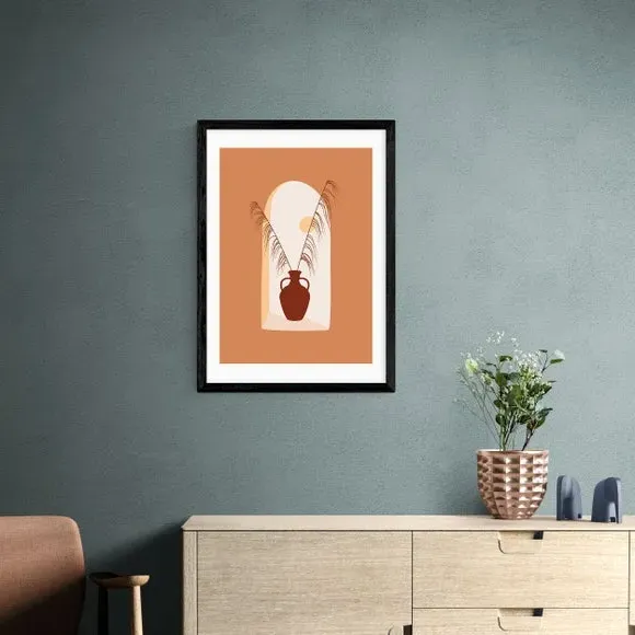 Botanical Wall Print - Orange, Paper