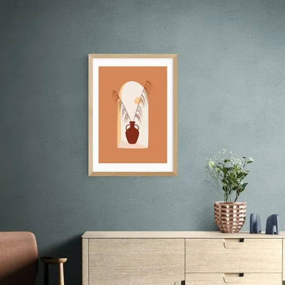 Botanical Wall Print - Orange, Paper