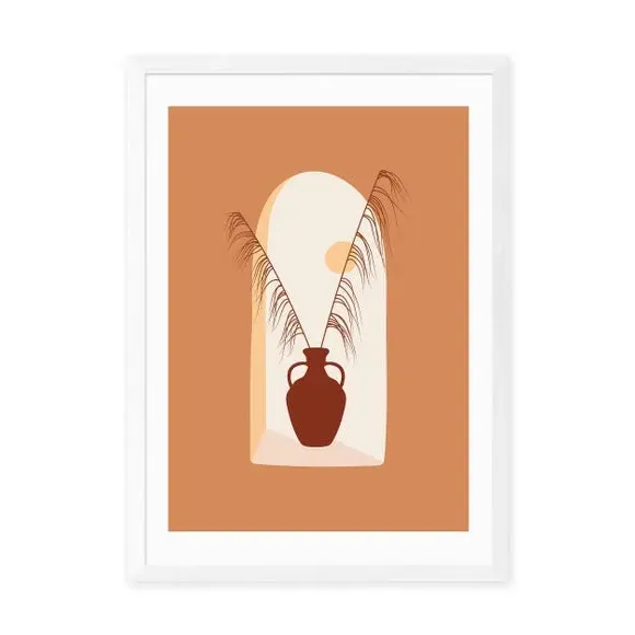 Botanical Wall Print - Orange, Paper