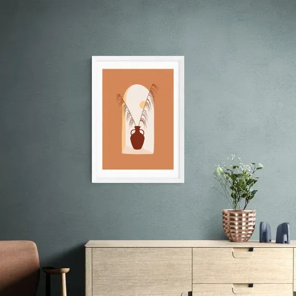 Botanical Wall Print - Orange, Paper