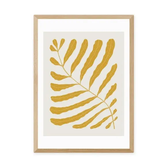 Botanical Wall Print - Yellow, Archival Paper