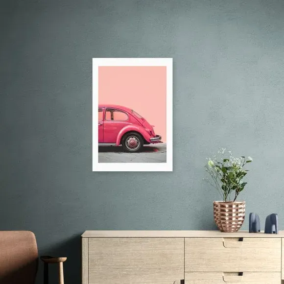Bug Print Wall Art - Pink, Archival Paper