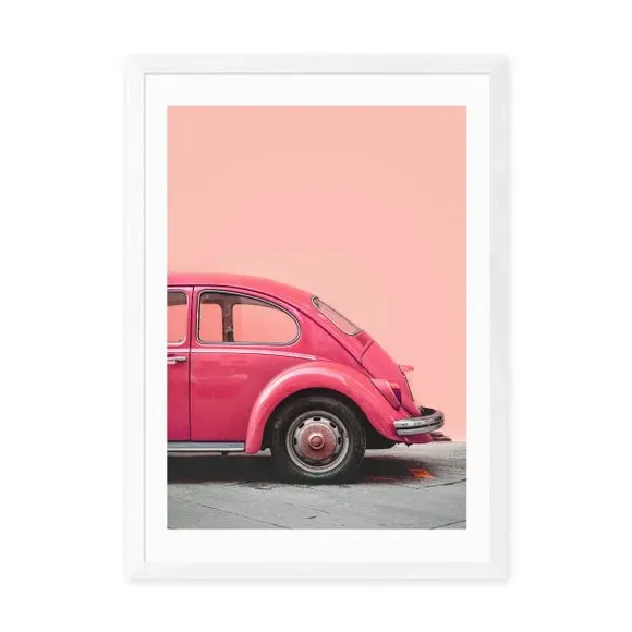 Bug Print Wall Art - Pink, Archival Paper