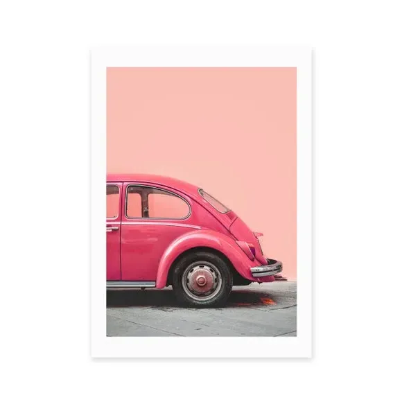 Bug Print Wall Art - Pink, Archival Paper