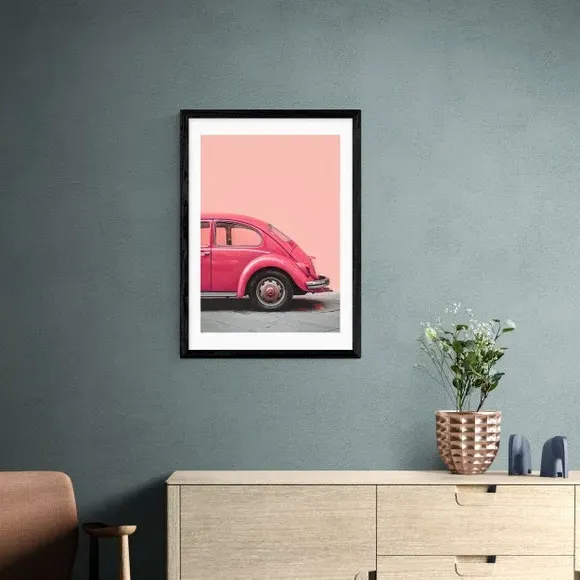 Bug Print Wall Art - Pink, Archival Paper