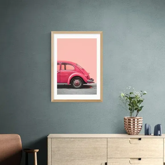 Bug Print Wall Art - Pink, Archival Paper