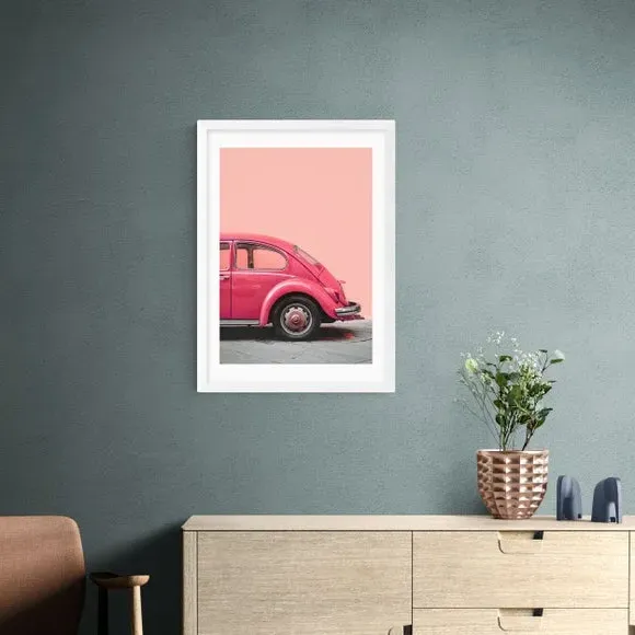 Bug Print Wall Art - Pink, Archival Paper