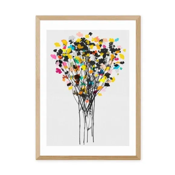 Buttercups 2 Wall Print - Blue, Paper