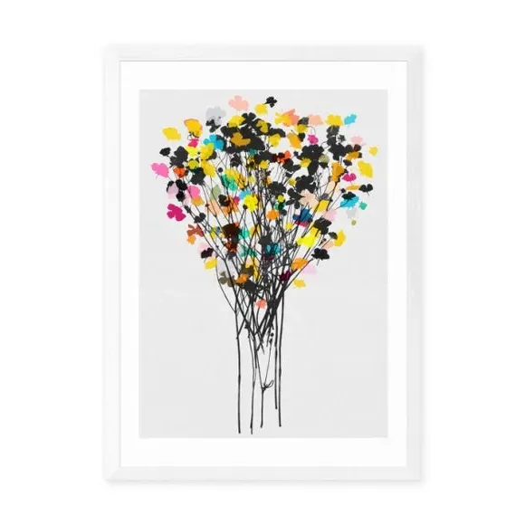 Buttercups 2 Wall Print - Blue, Paper