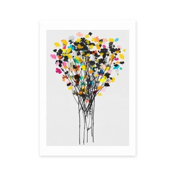 Buttercups 2 Wall Print - Blue, Paper image