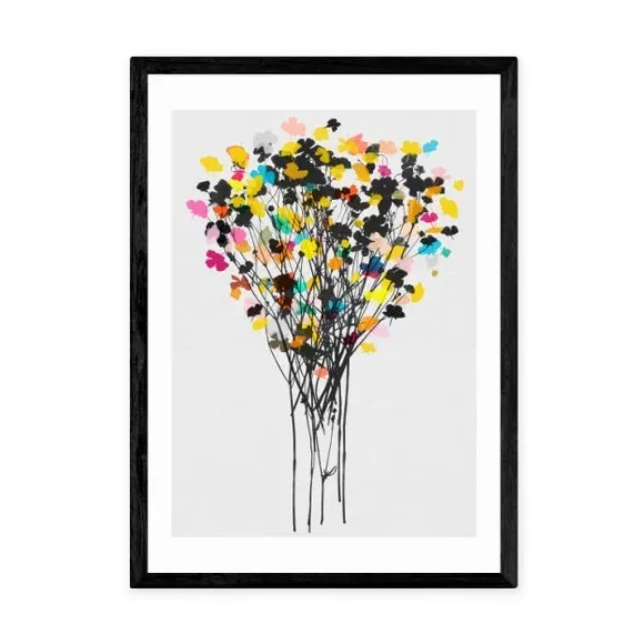 Buttercups 2 Wall Print - Blue, Paper