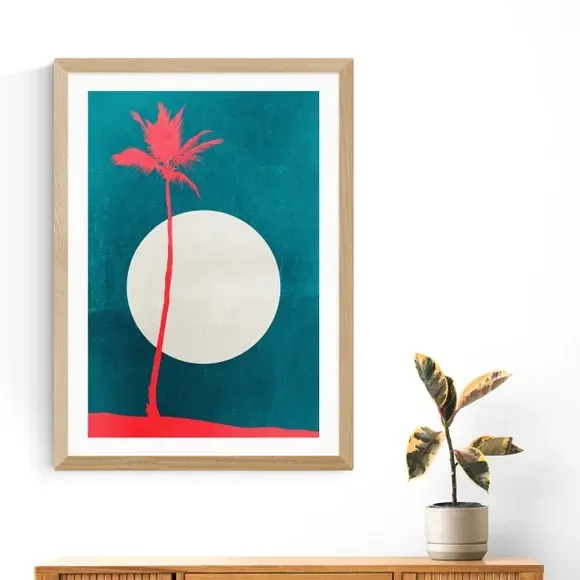 Caribbean Dreams Wall Print - Blue, Paper