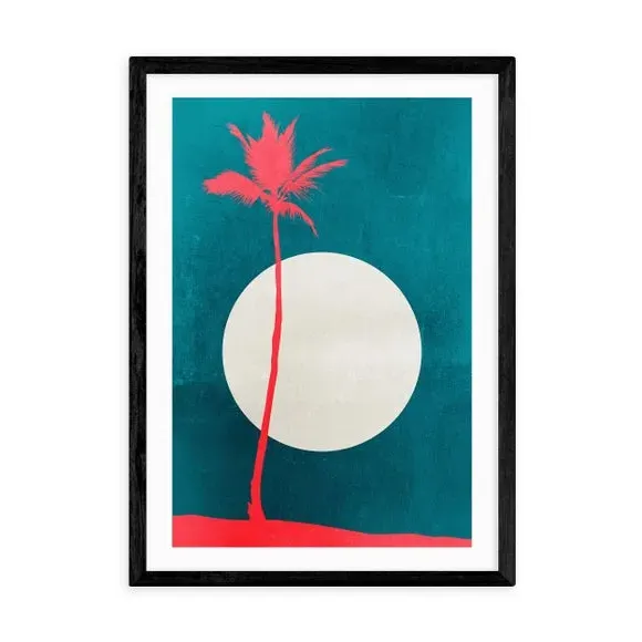 Caribbean Dreams Wall Print - Blue, Paper