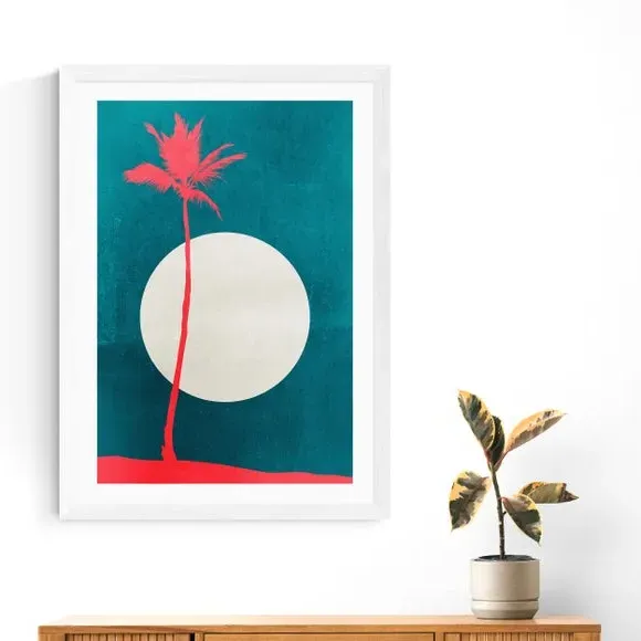 Caribbean Dreams Wall Print - Blue, Paper
