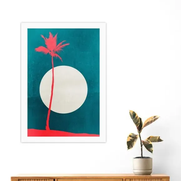Caribbean Dreams Wall Print - Blue, Paper image