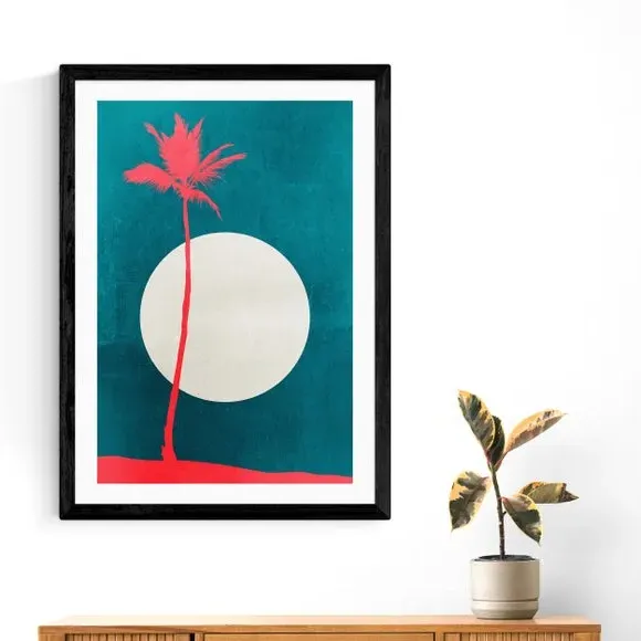 Caribbean Dreams Wall Print - Blue, Paper