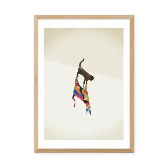 Cat Wall Art Print - Multicolor, Paper